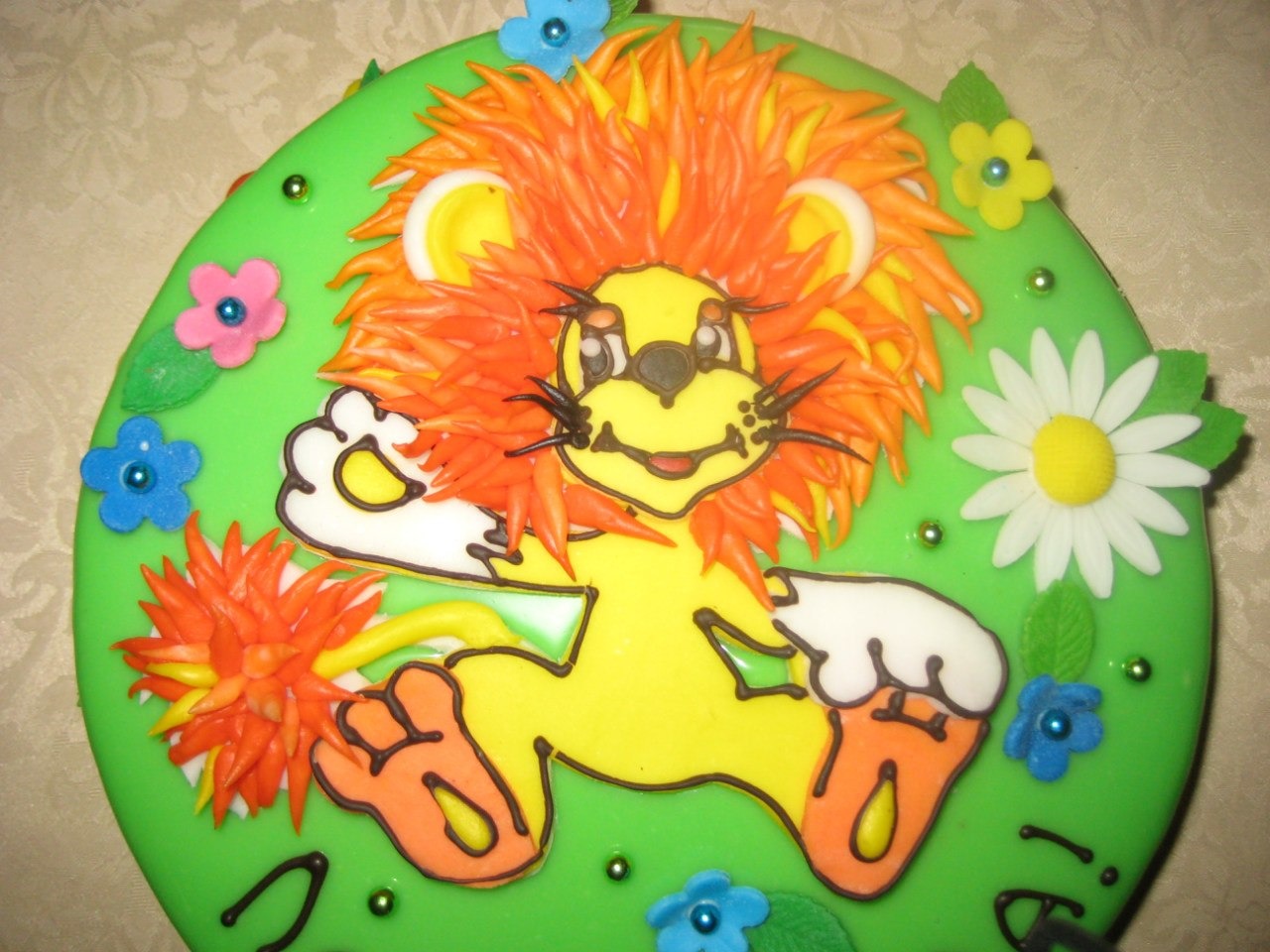 Детские трафареты на торт львенка