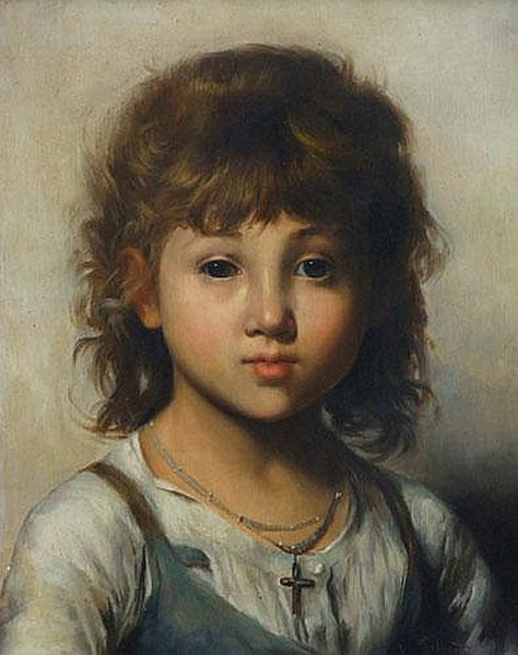 Victor Gabriel Gilbert — 
«Portrait of a girl» (1847-1933).