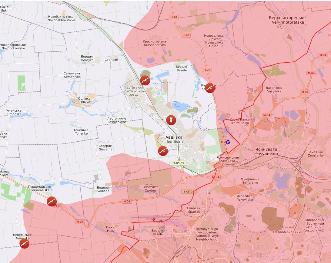 Карта марьинки боевых действий